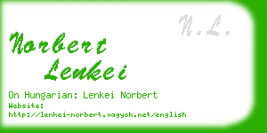 norbert lenkei business card